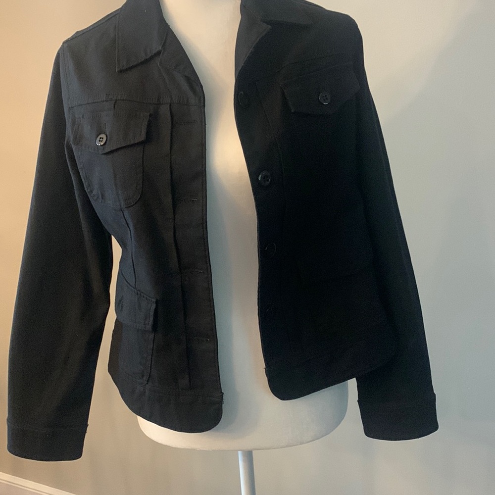 Womens black jean jacket